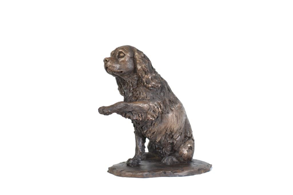 cavalier king charles spaniel concrete statue