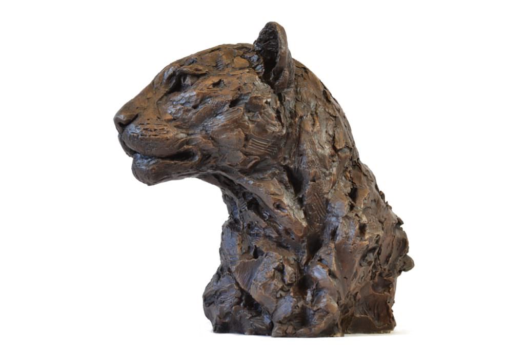 Dynamic view of the right hand side of the Leopard Portrait by Tanya Russell