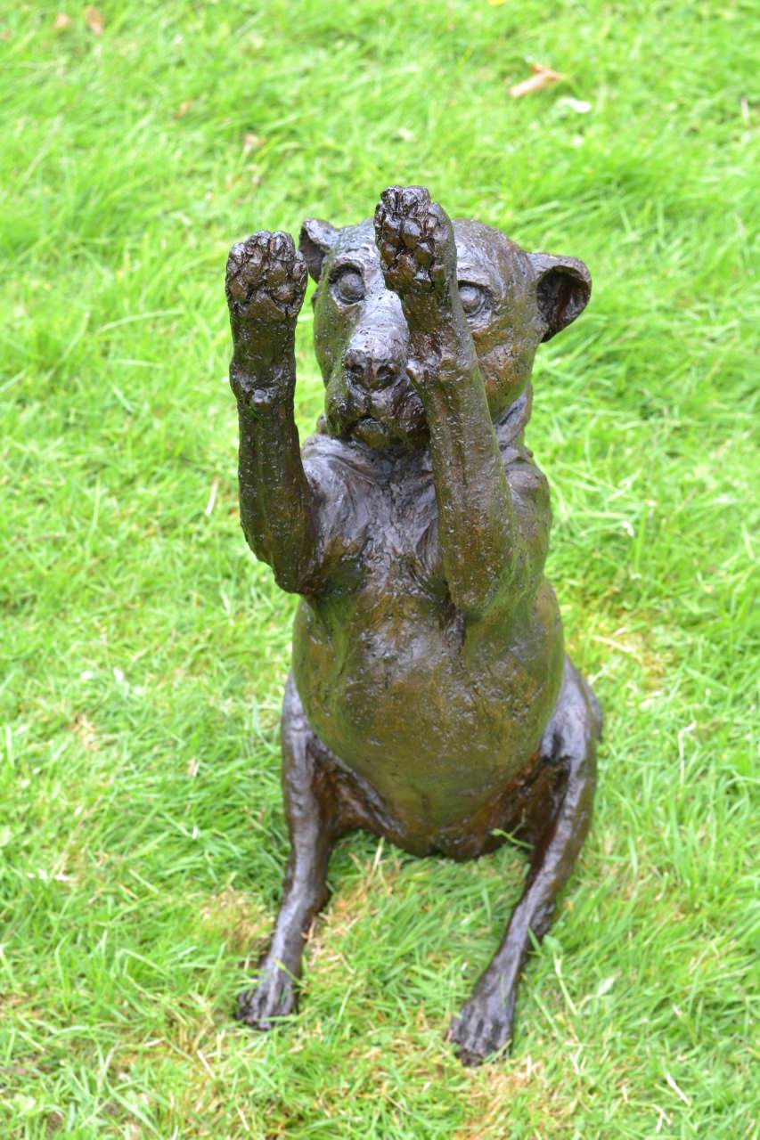 Staffie Cute Garden Sculpture