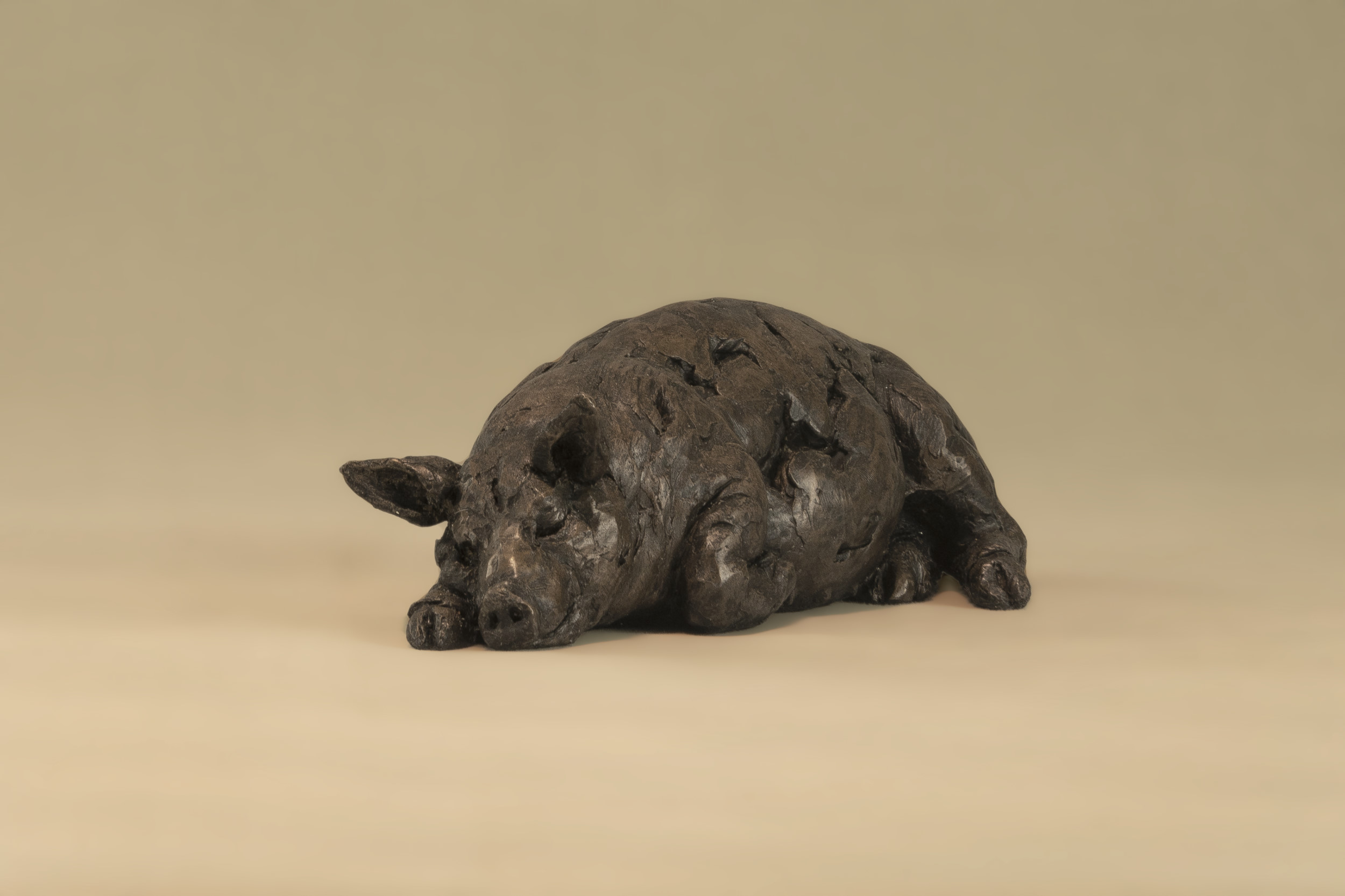 Bronze Pig Sculpture | Bronze Pig Statue | Sleeping Pig Ornament