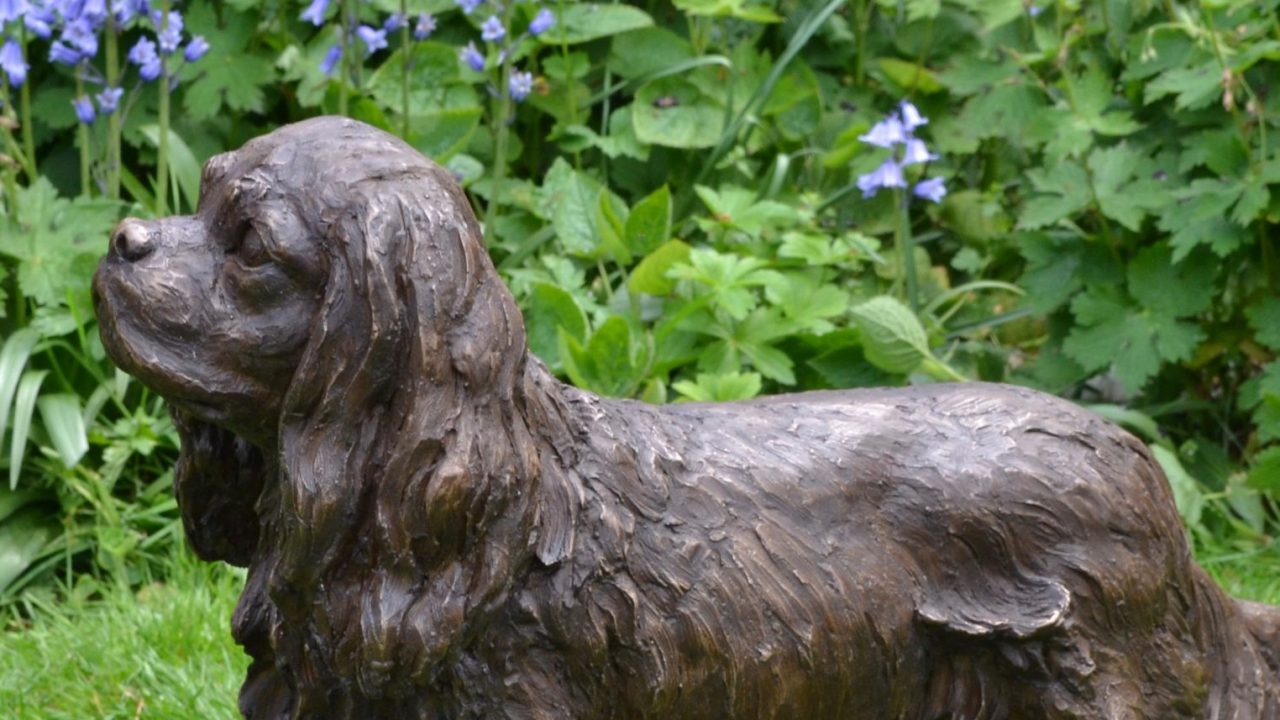 Bronze Cavalier King Charles Spaniel Sculpture