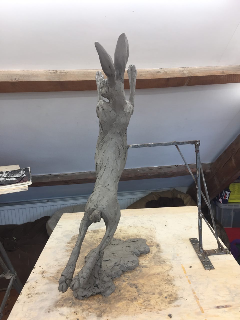 Spring Hare sculpture by Tanya Russell