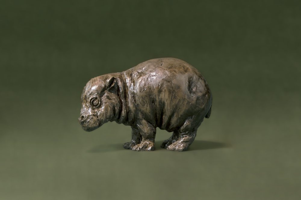 Bronze Baby Hippo