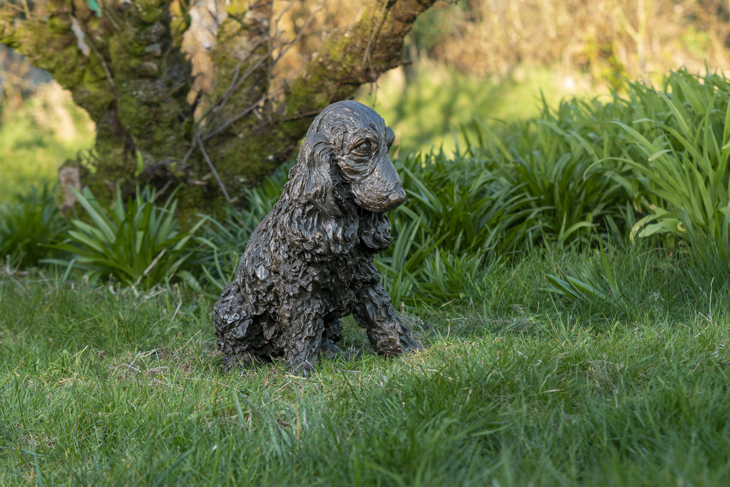 Cocker Spaniel sculpture by Tanya Russell Cocker Spaniel Garden Statue