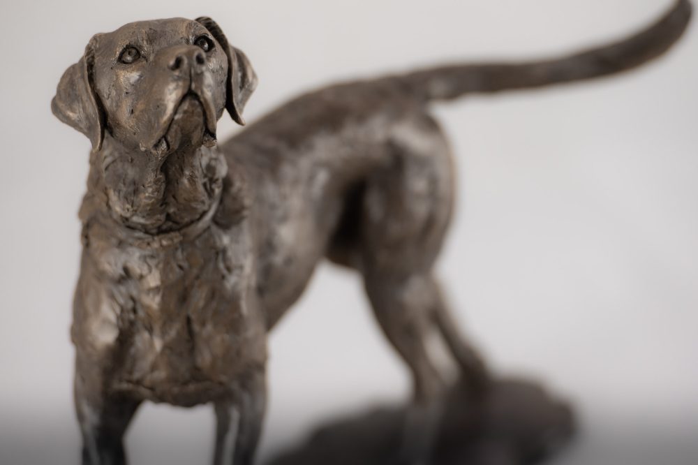 2 BRONZE RESIN - 'Portrait of a Women With Dog', Bronze Women, Women Sculpture, Women Statue, Bronze Resin Tanya Russell Animal Sculptures (13 of 15)