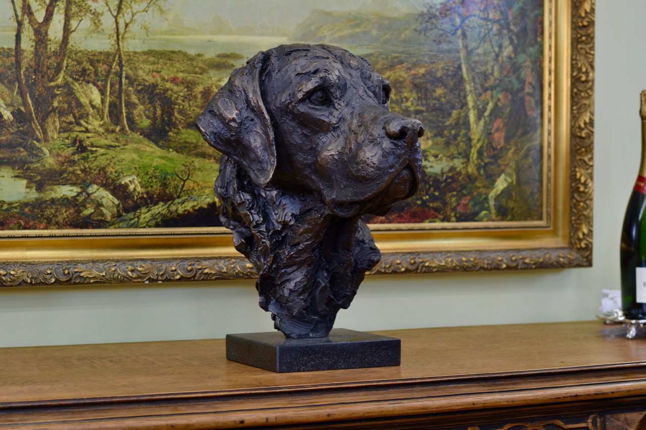 Bronze Labrador Portrait Statue Labrador Portrait Sculpture