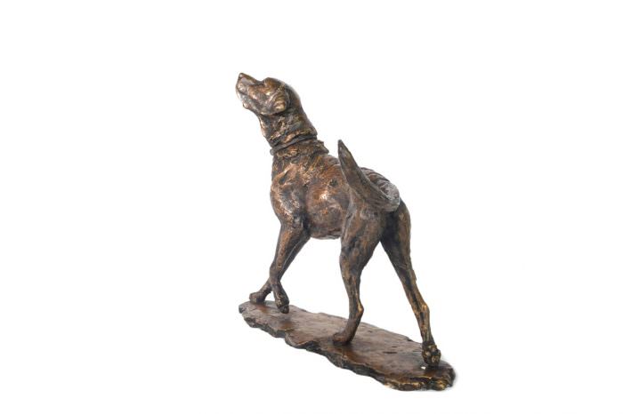 Bronze Playing Labrador sculpture by Tanya Russell