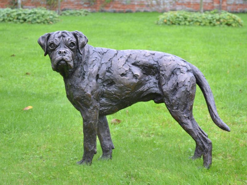 boxer dog statue
