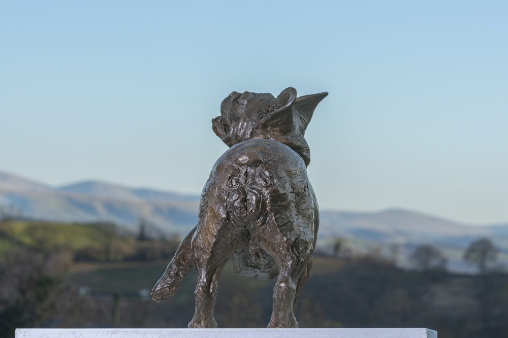 french bulldog garden statue