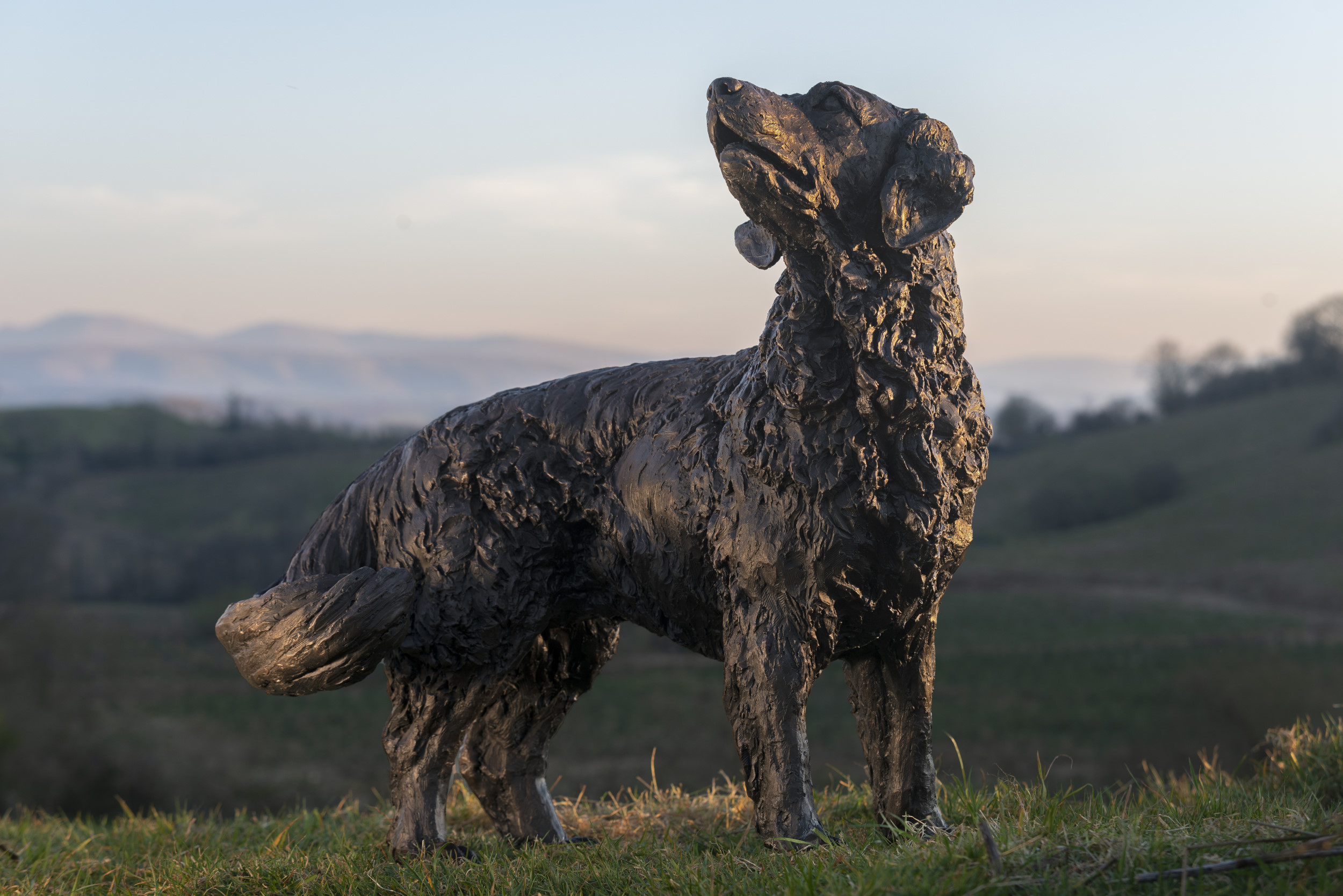 Bronze Golden Retriever Sculpture Life Size Golden Retriever statue
