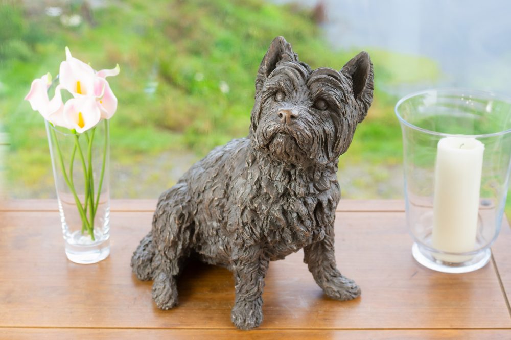 2 'Sitting West Highland Terrier', Bronze Dog, Dog Sculpture, Dog Statue, Bronze Resin, Tanya Russell Animal Sculptures-3