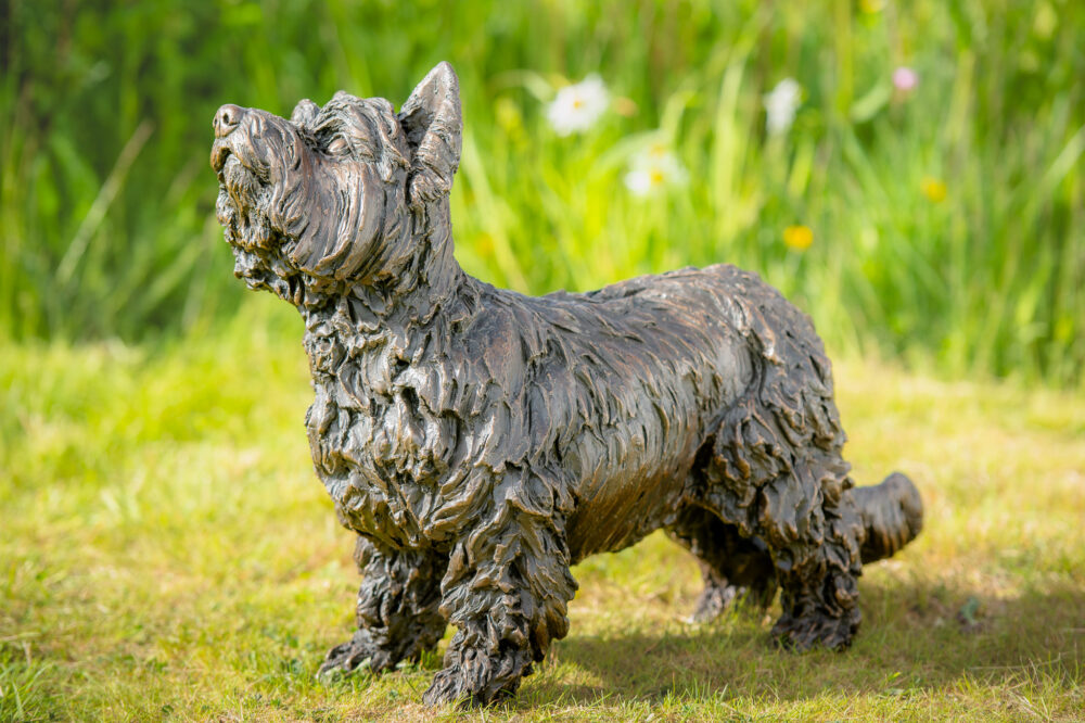 2 'Standing Yorkshire Terrier', Dog Sculpture, Dog Statue, Bronze Resin, Tanya Russell Animal Sculptures (2 of 22)