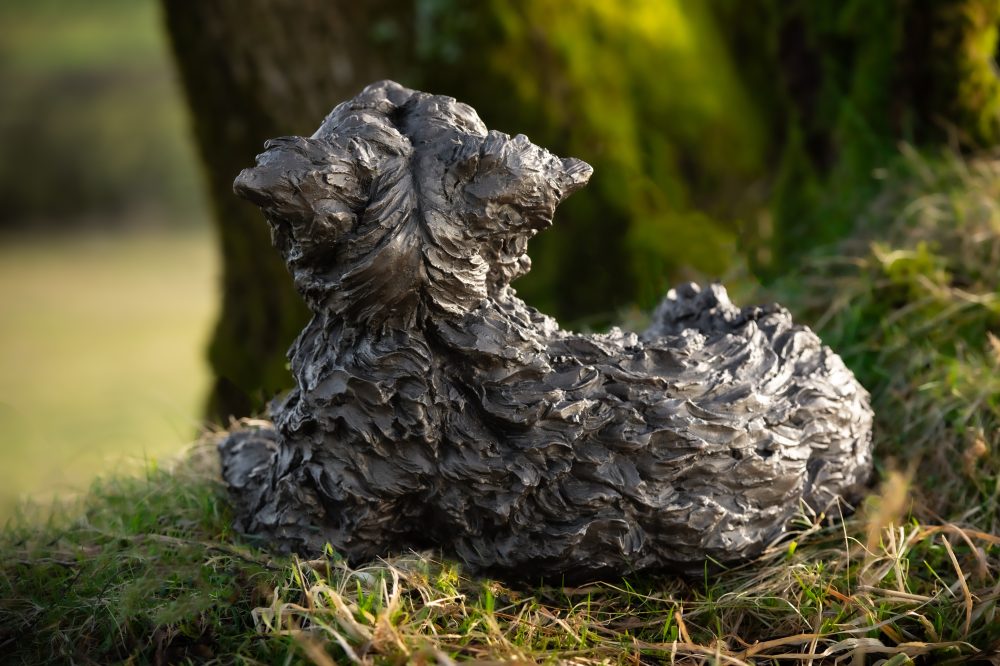 6 'Lying Yorkshire Terrier', Bronze Dog, Dog Sculpture, Dog Statue, Bronze Resin, Tanya Russell Animal Sculptures-4