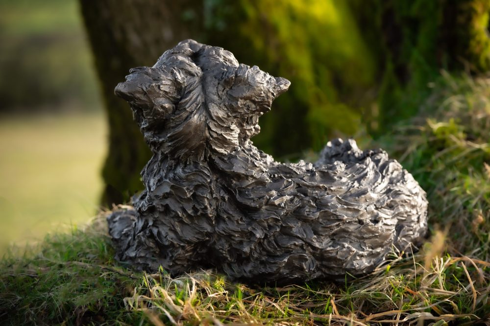 6 'Lying Yorkshire Terrier', Bronze Dog, Dog Sculpture, Dog Statue, Bronze Resin, Tanya Russell Animal Sculptures-4