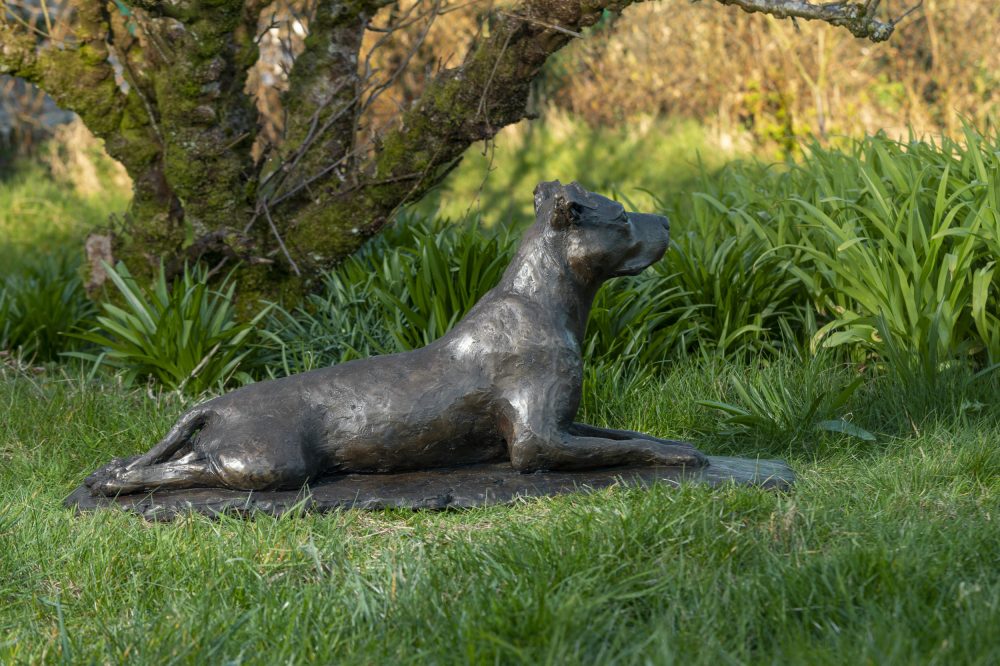 Staffordshire Bull Terrier Outdoor Sculpture