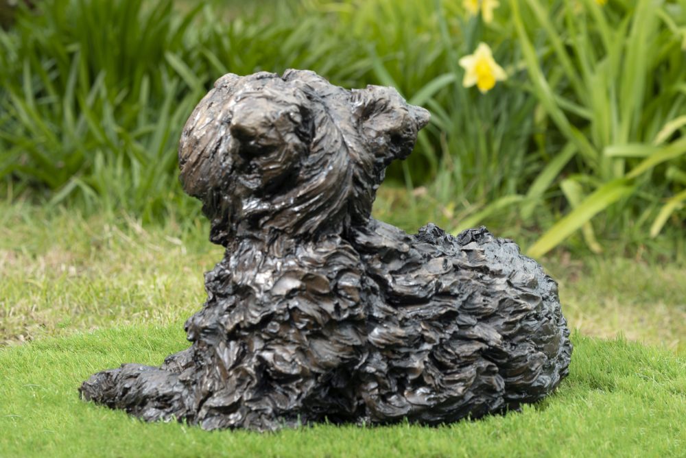 Yorkshire Terrier Sculpture Bronze Dog Statue Outdoor Dog Ornament