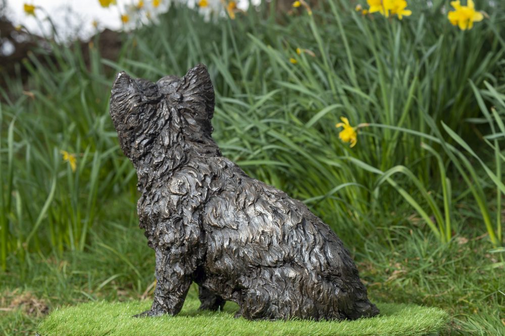 Sitting West Highland Terrier Bronze