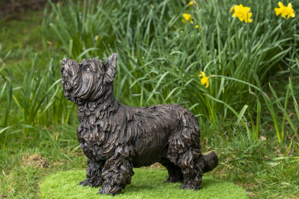 Yorkshire Terrier Bronze Statue