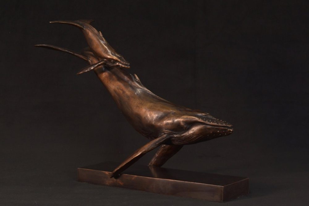 Foundry Bronze Whale and Calf