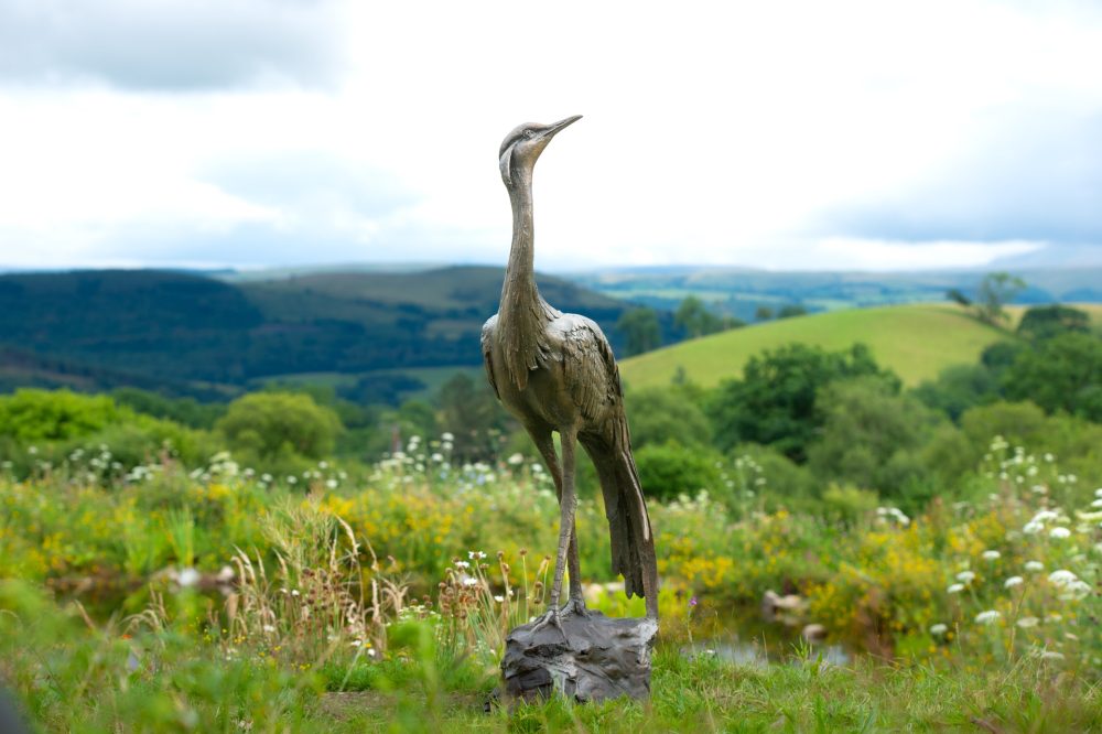 3 'Walking Crane', Crane Sculpture, Bronze Crane, Foundry Bronze Metal, Tanya Russell Animal Sculptures-3
