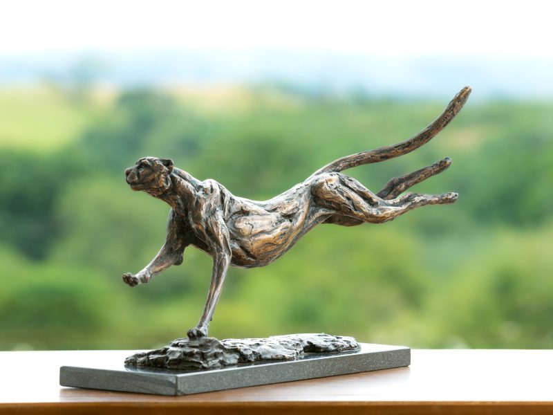 RUNNING CHEETAH SCULPTURE