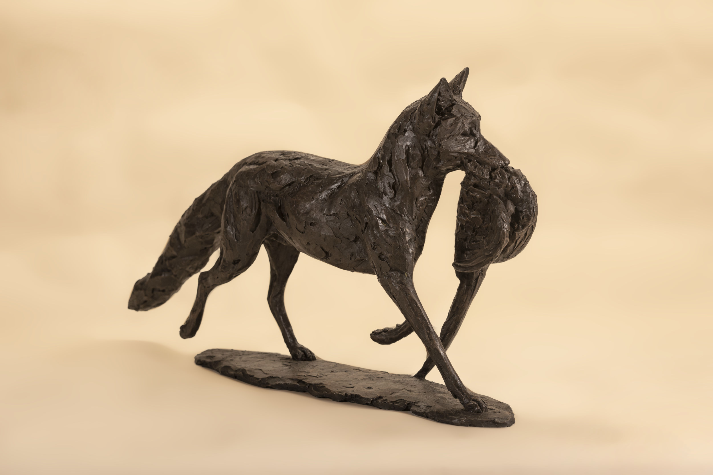 Bronze Fox and Pheasant Sculpture | Bronze Fox Statue | Ornament