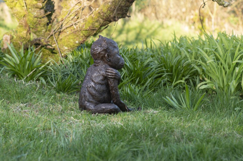 Baby Orangutan Garden Statue