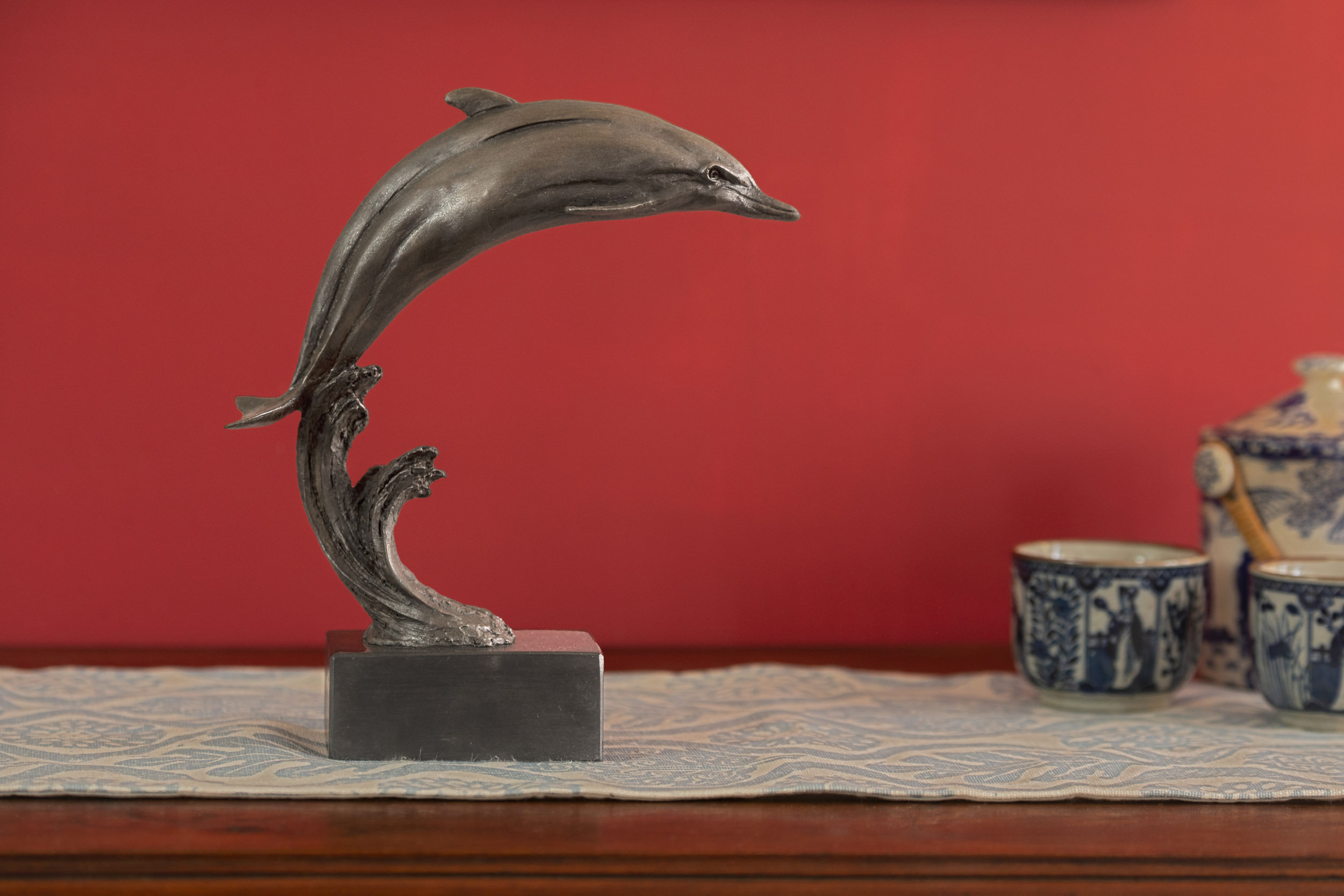 Leaping Dolphin Sculpture | Dolphin Statue | Bronze Dolphin Ornament