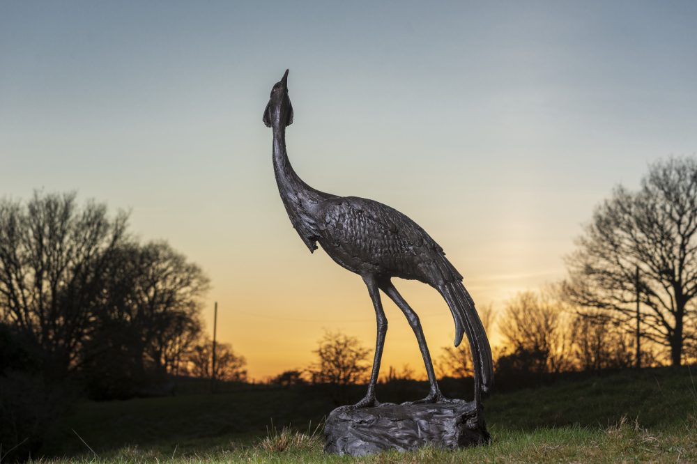 Large Crane Sculpture Outdoors