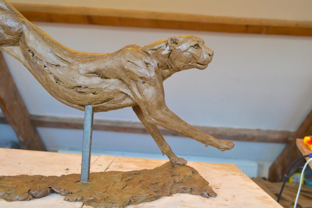 Bronze Running Cheetah Sculpture | Bronze Cheetah Statue