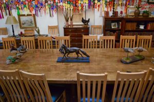 Fox and Pheasant Table Decoration