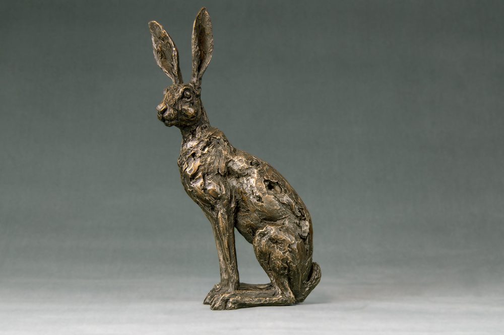 Bronze Sitting Hare Ornament