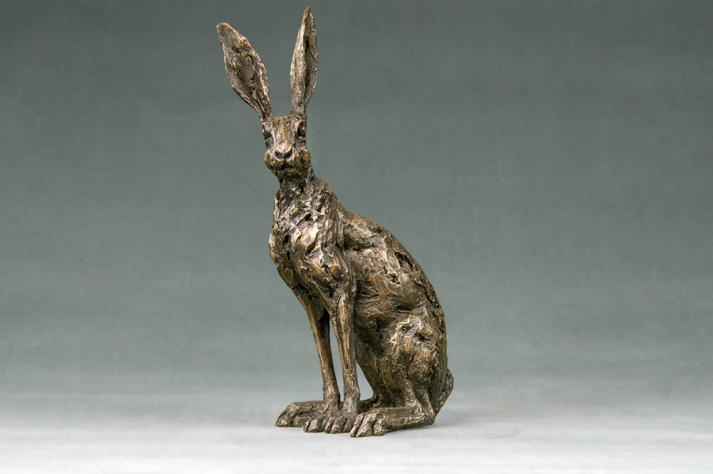 Bronze Sitting Hare Sculpture