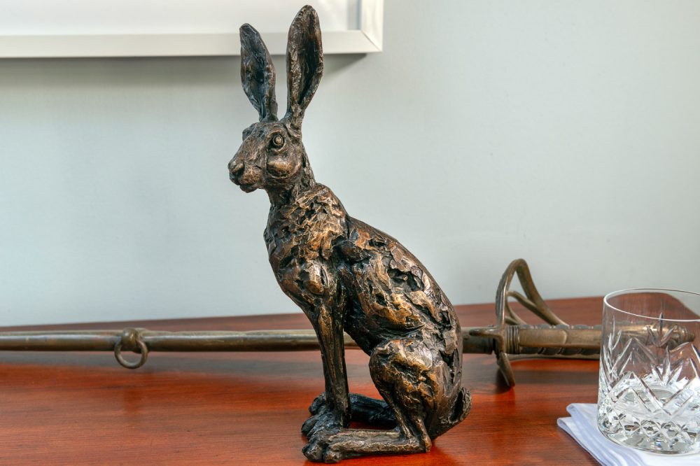 Foundry Bronze Sitting Hare