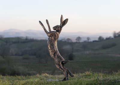 bronze hare statue