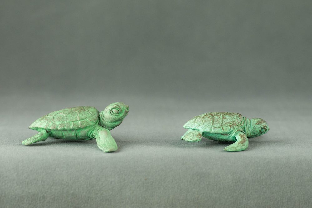 5''Pair of Baby Turtles-, Bronze Turtles, Turtle Sculpture, Turtle Statue, Bronze Resin Tanya Russell Animal Sculptures (6 of 11)