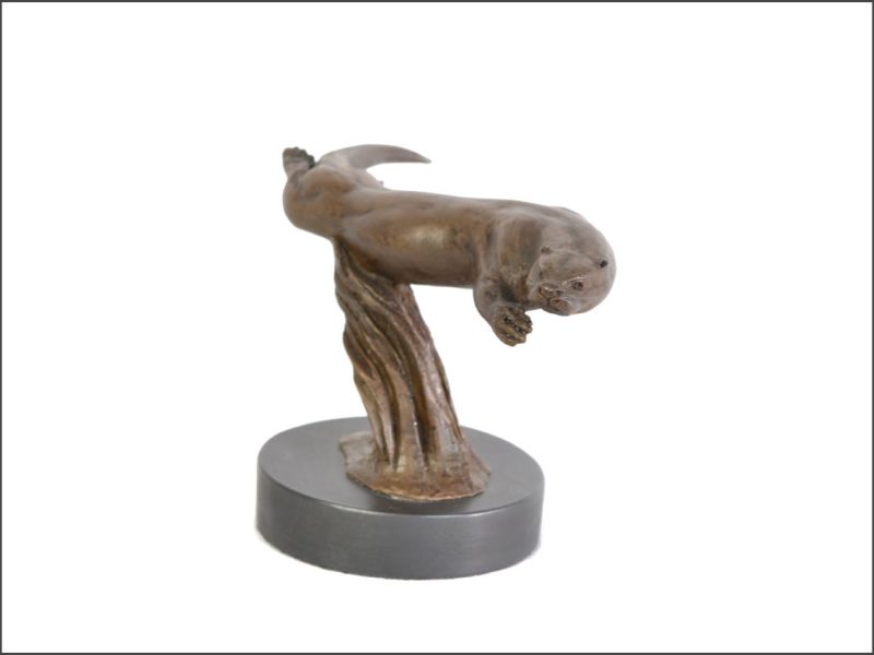 Swimming Otter Sculpture