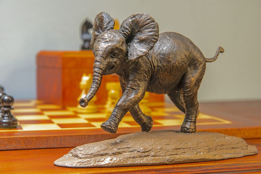 Baby Elephant Bronze close up