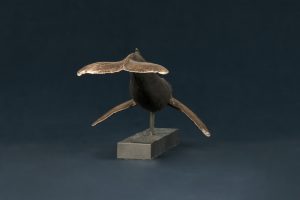 bronze whale statue