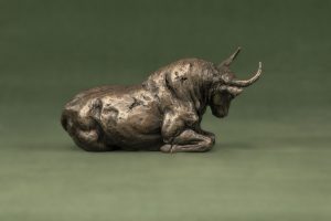 Lying Bull Sculpture