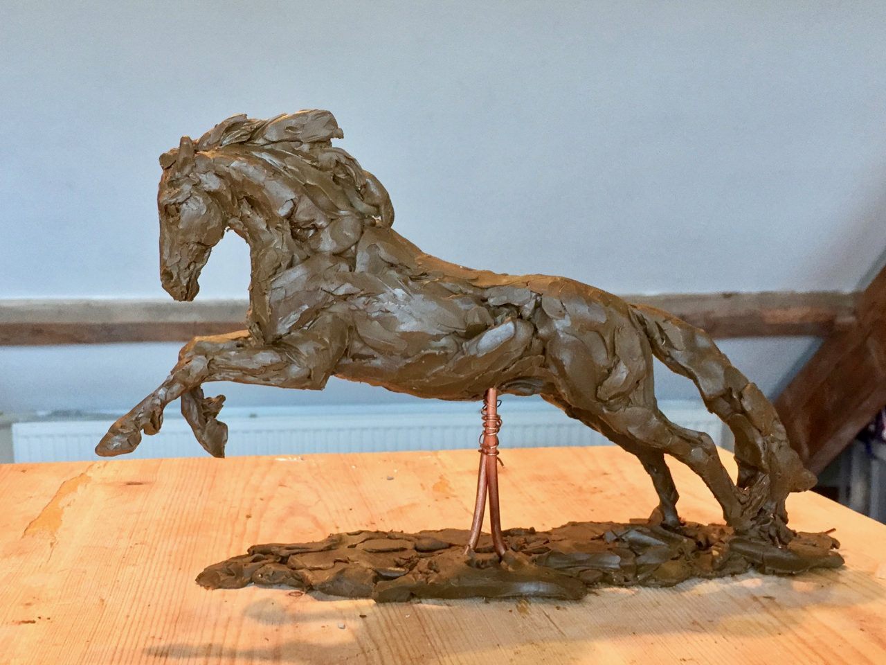 Cob horse sculpture modelling detailing