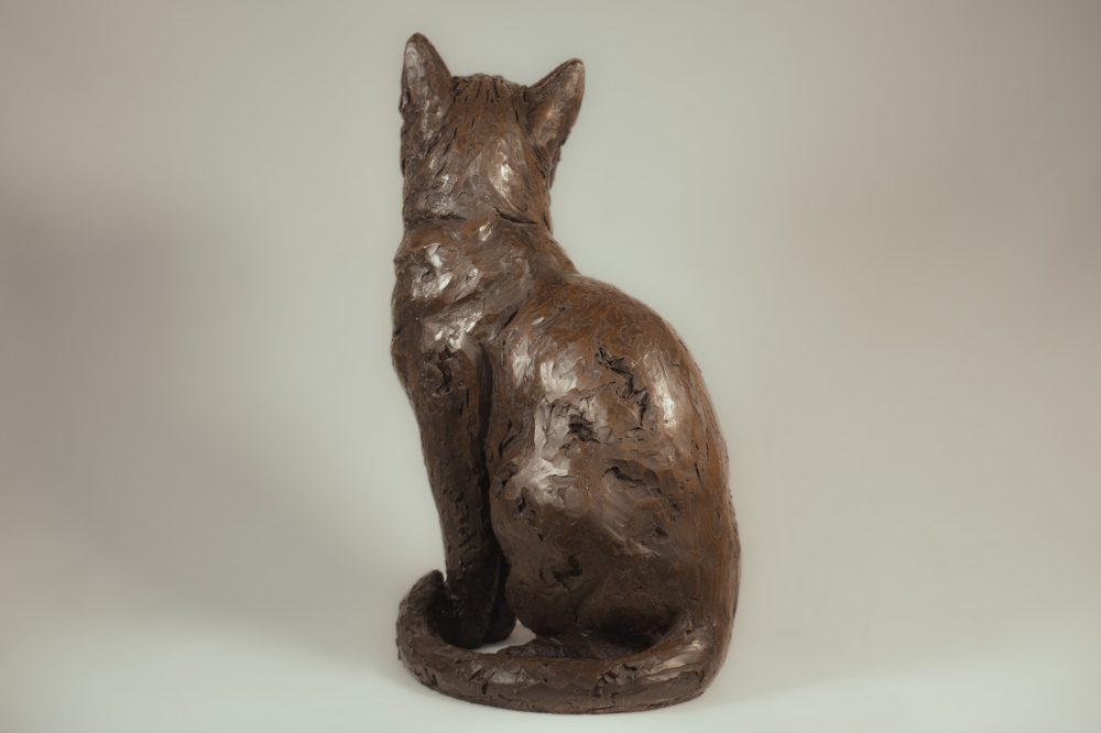 6 'Sitting Cat' Bronze Cat, Cat Sculpture, Cat Statue, Bronze Resin, Tanya Russell Cat Sculptures-7