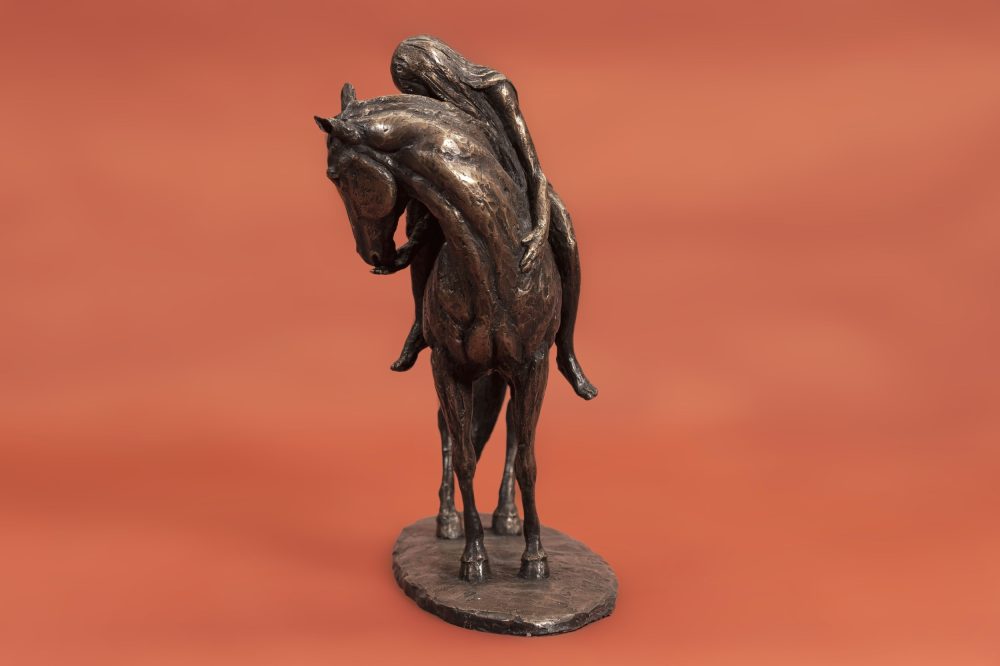 Horse and Girl Statue