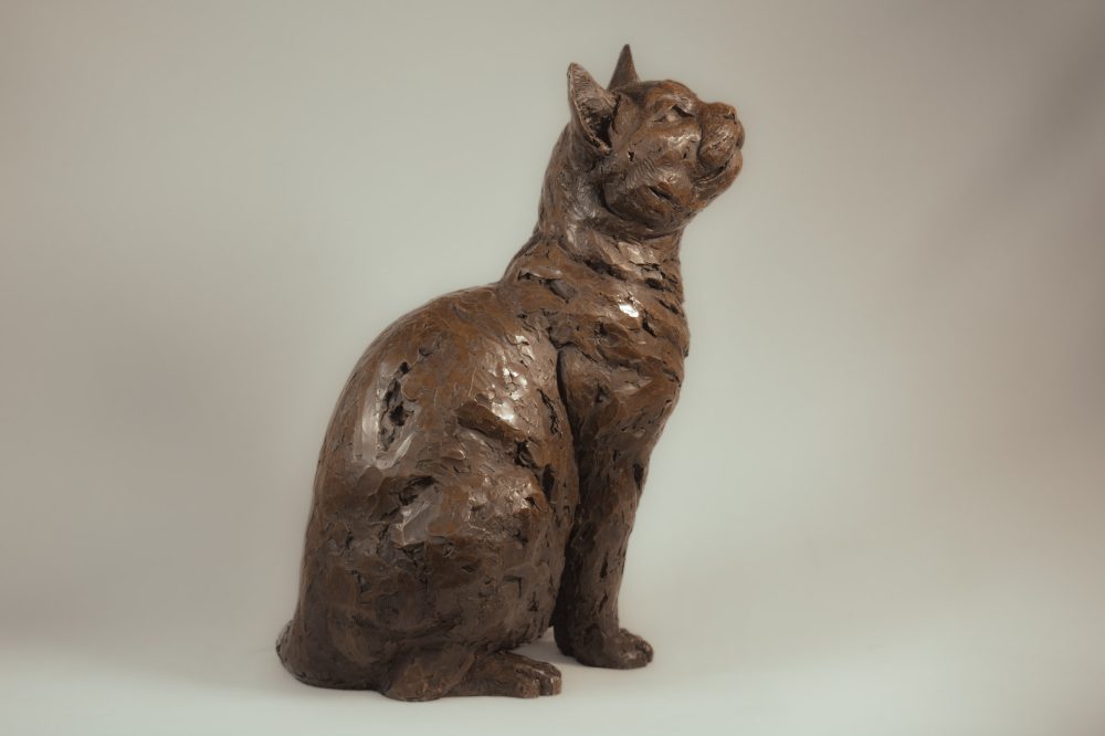 7 'Sitting Cat' Bronze Cat, Cat Sculpture, Cat Statue, Bronze Resin, Tanya Russell Cat Sculptures-10