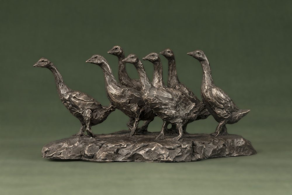 Bronze Gaggle of Geese
