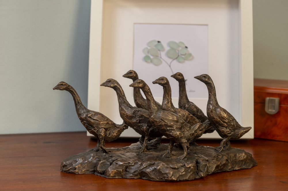 Bronze Geese Ornament