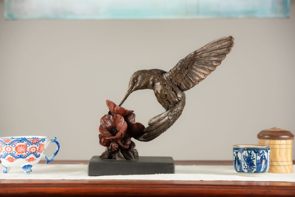 10 'Hummingbird', Bronze Hummingbird, Hummingbird Sculpture, Hummingbird Statue, Bronze Resin Tanya Russell Animal Sculptures-10