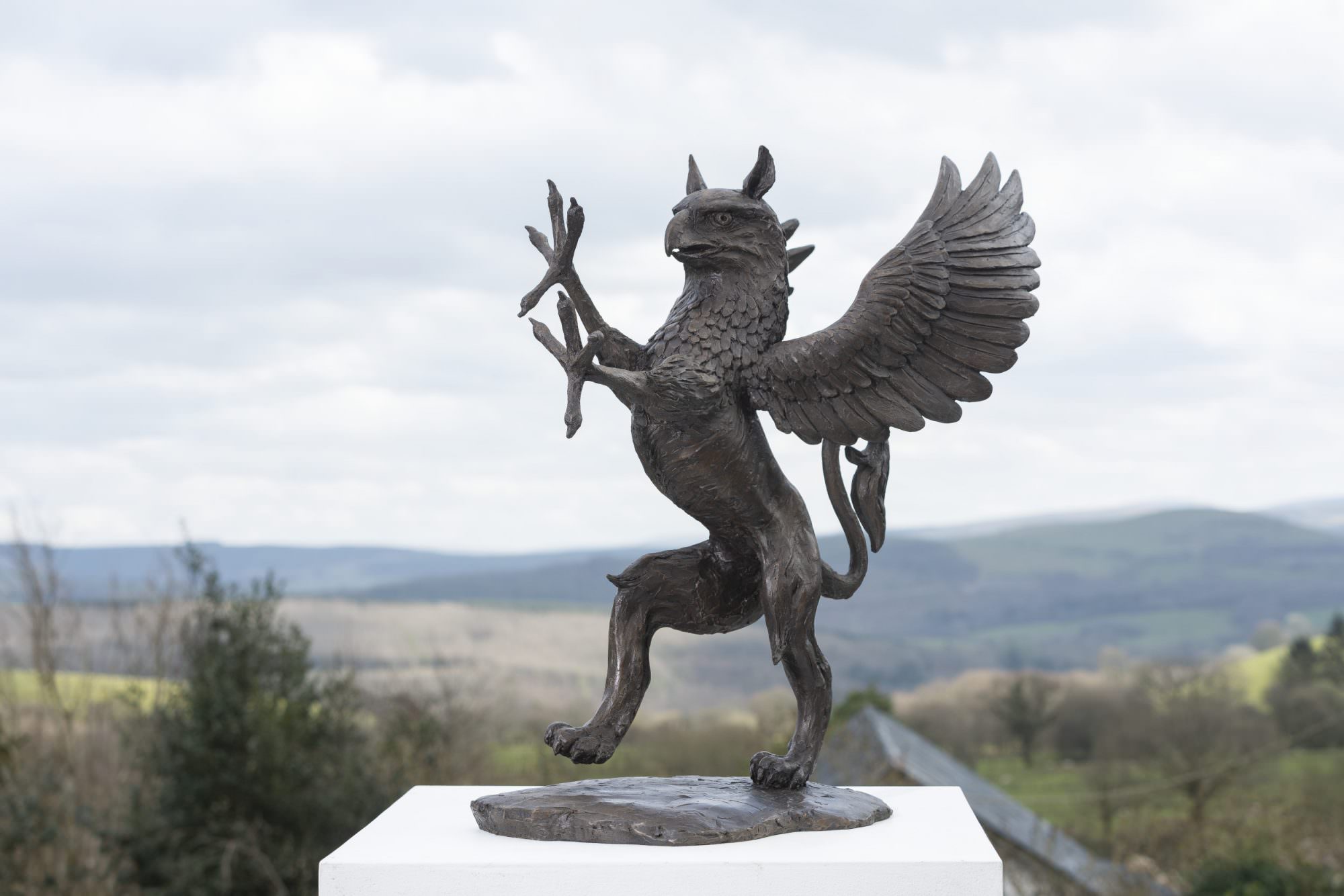Heraldic Griffin Rampant sculpture by Tanya Russell