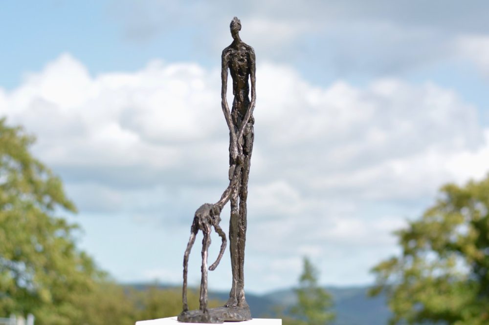 Woman and Fawn Outdoor Sculpture
