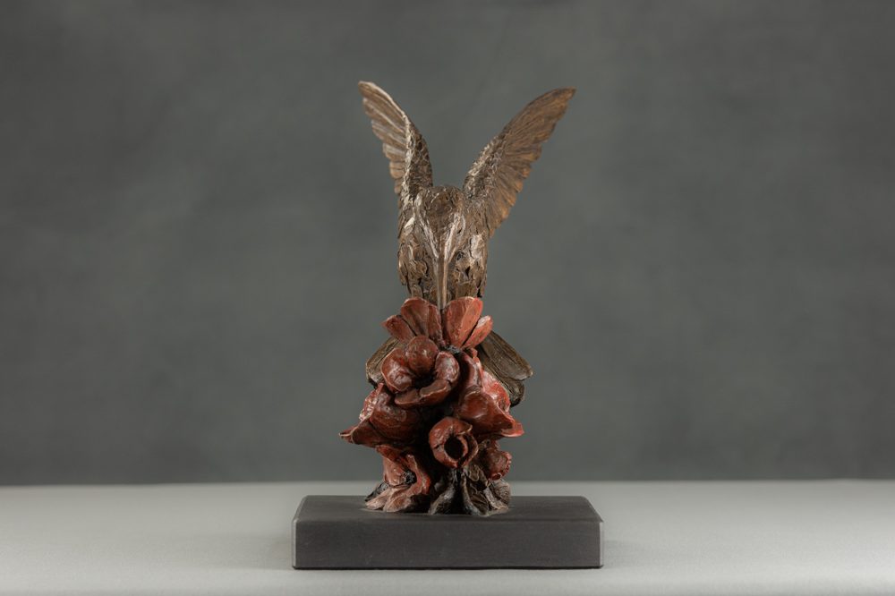 4 'Hummingbird', Bronze Hummingbird, Hummingbird Sculpture, Hummingbird Statue, Bronze Resin Tanya Russell Animal Sculptures-3
